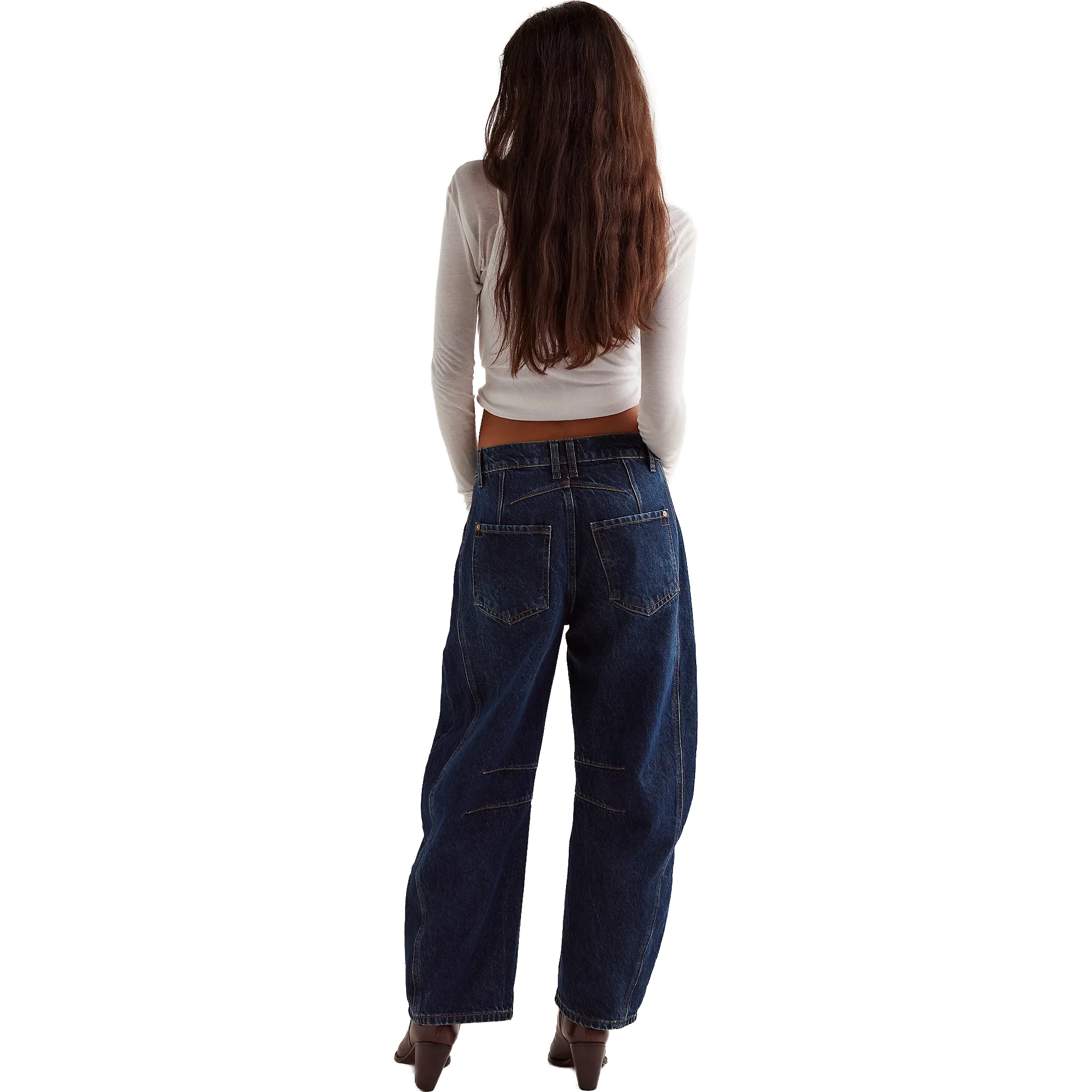 Women's Good Luck Mid Rise Barrel Jeans - Image 7