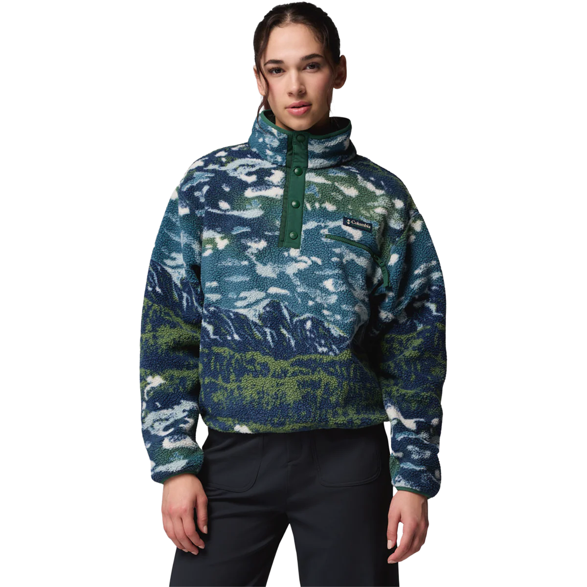 Women's Helvetia II Printed Crop 1/2 Snap Pullover