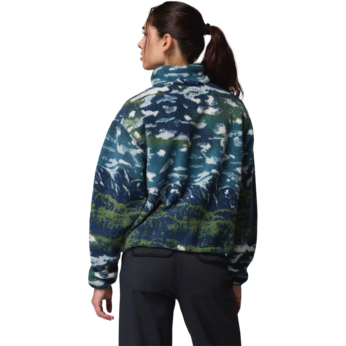 Women's Helvetia II Printed Crop 1/2 Snap Pullover - Image 3