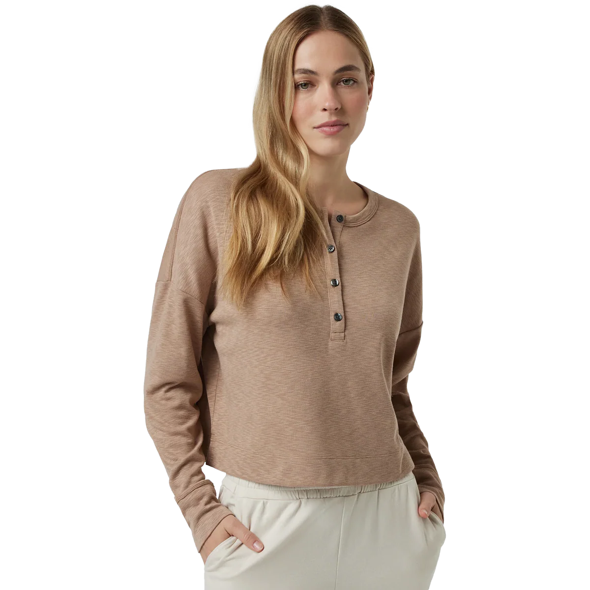 Women's Long Sleeve Sunrise Oversize Henley