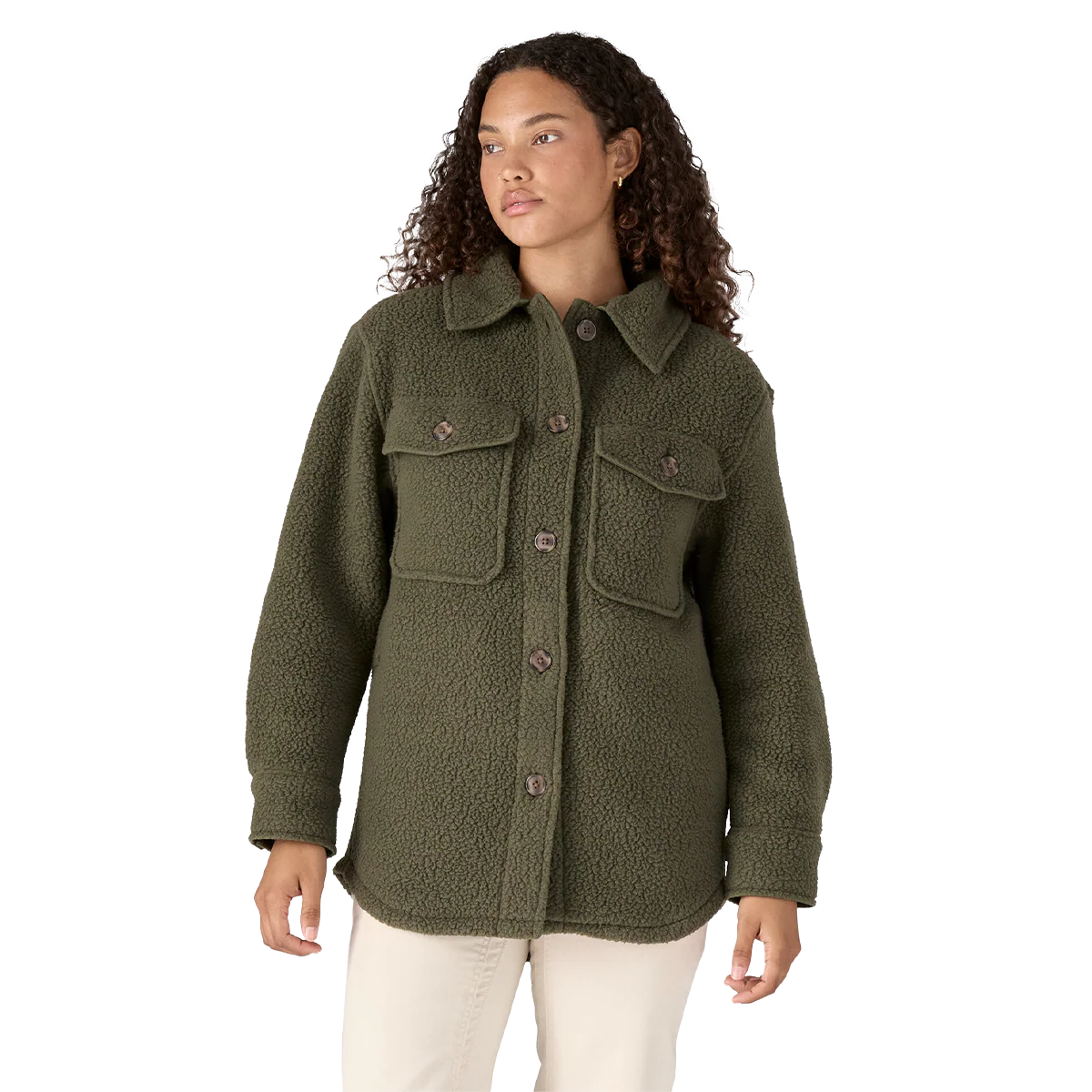 Women's Retro Pile Shirt Jacket - Image 2