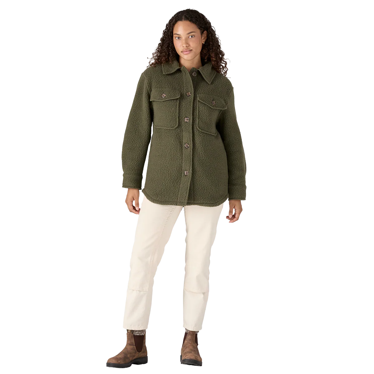 Women's Retro Pile Shirt Jacket - Image 4