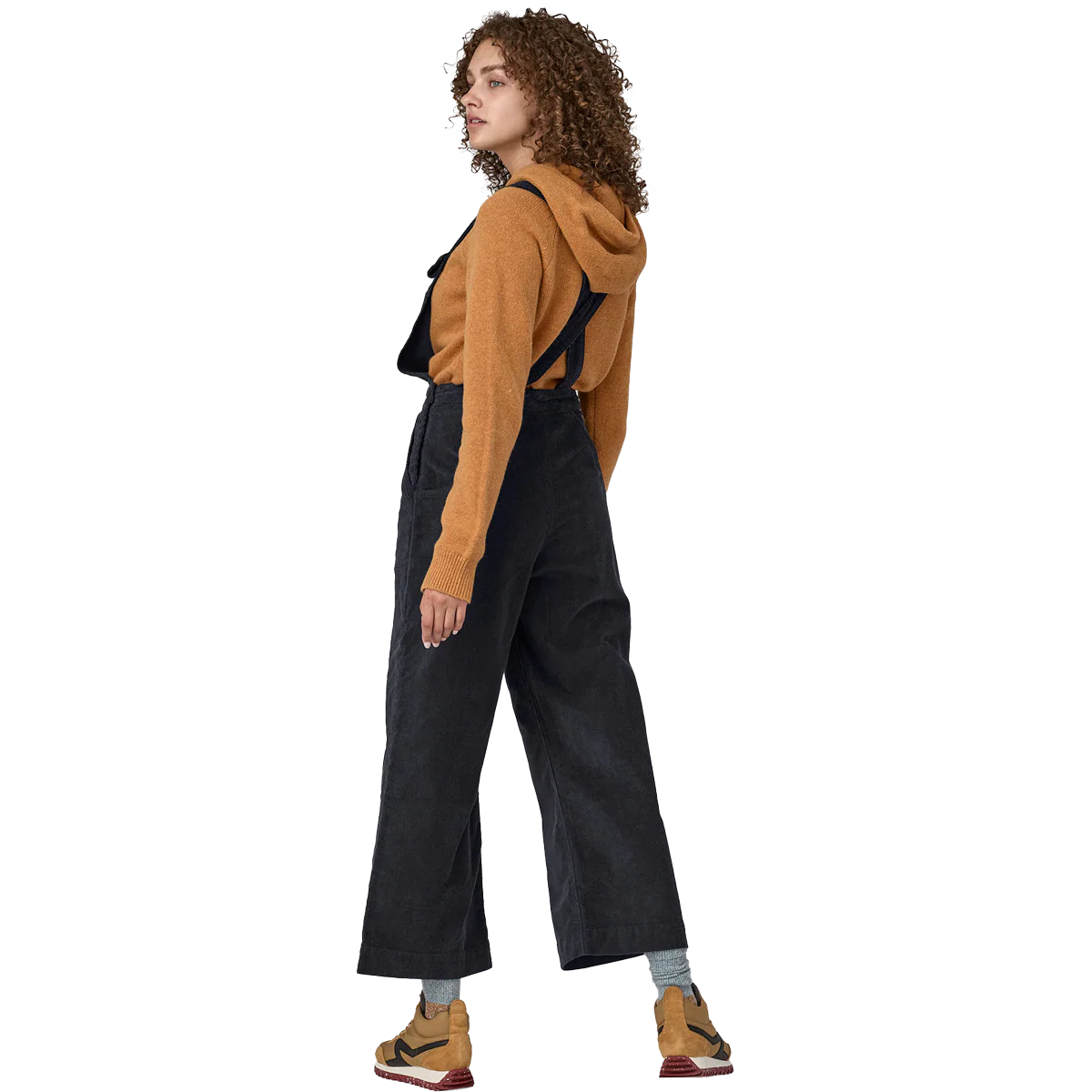 Women's Stand Up Cropped Corduroy Overalls - Image 3