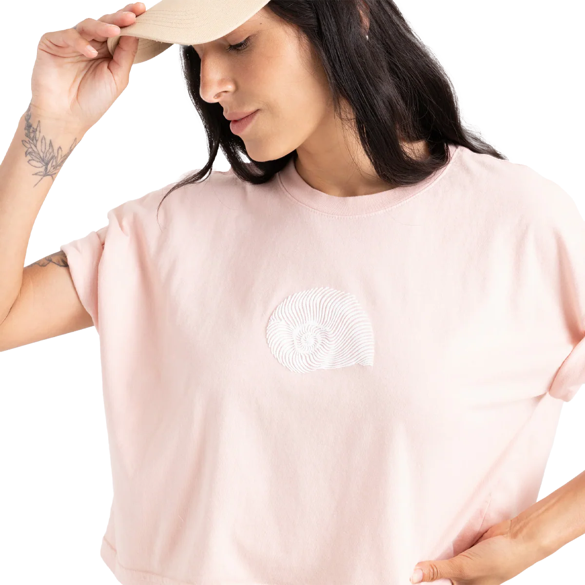 Women's Striped Shell Cropped Tee - Image 2