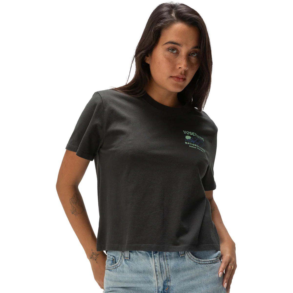 Women's Yosemite Puff Print Short Sleeve Boxy Tee - Image 2