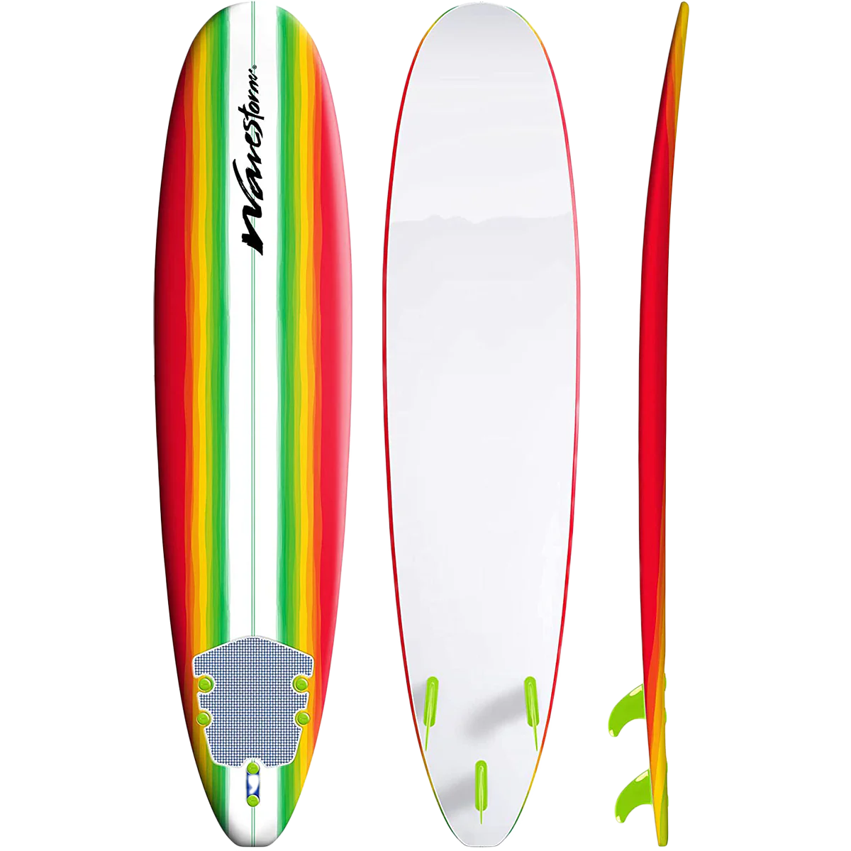 Wavestorm 8'0 Classic Surfboard with Leash - Image 3