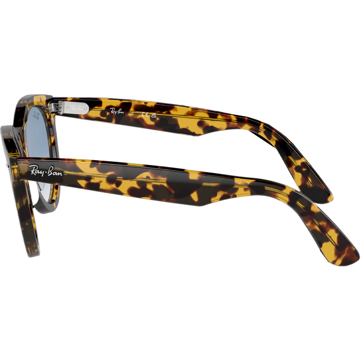 Wayfarer Way - Polished Yellow Havana/Clear & Blue - Image 3
