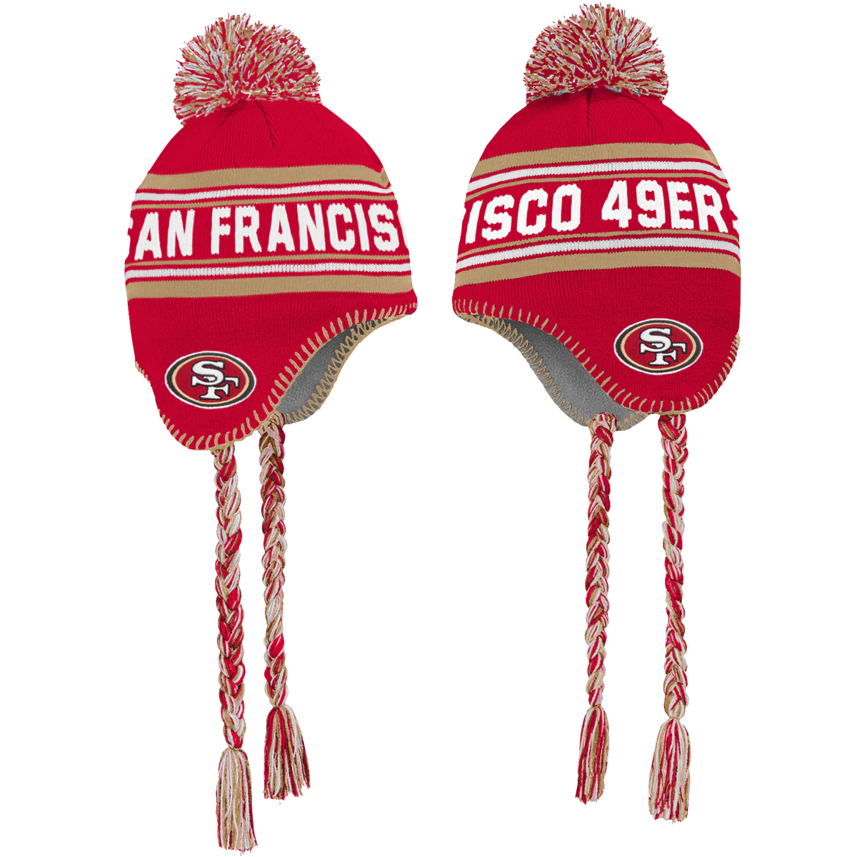 Youth 49ers Jacquard Tassel Knit with Pom - Preschool - Image 3