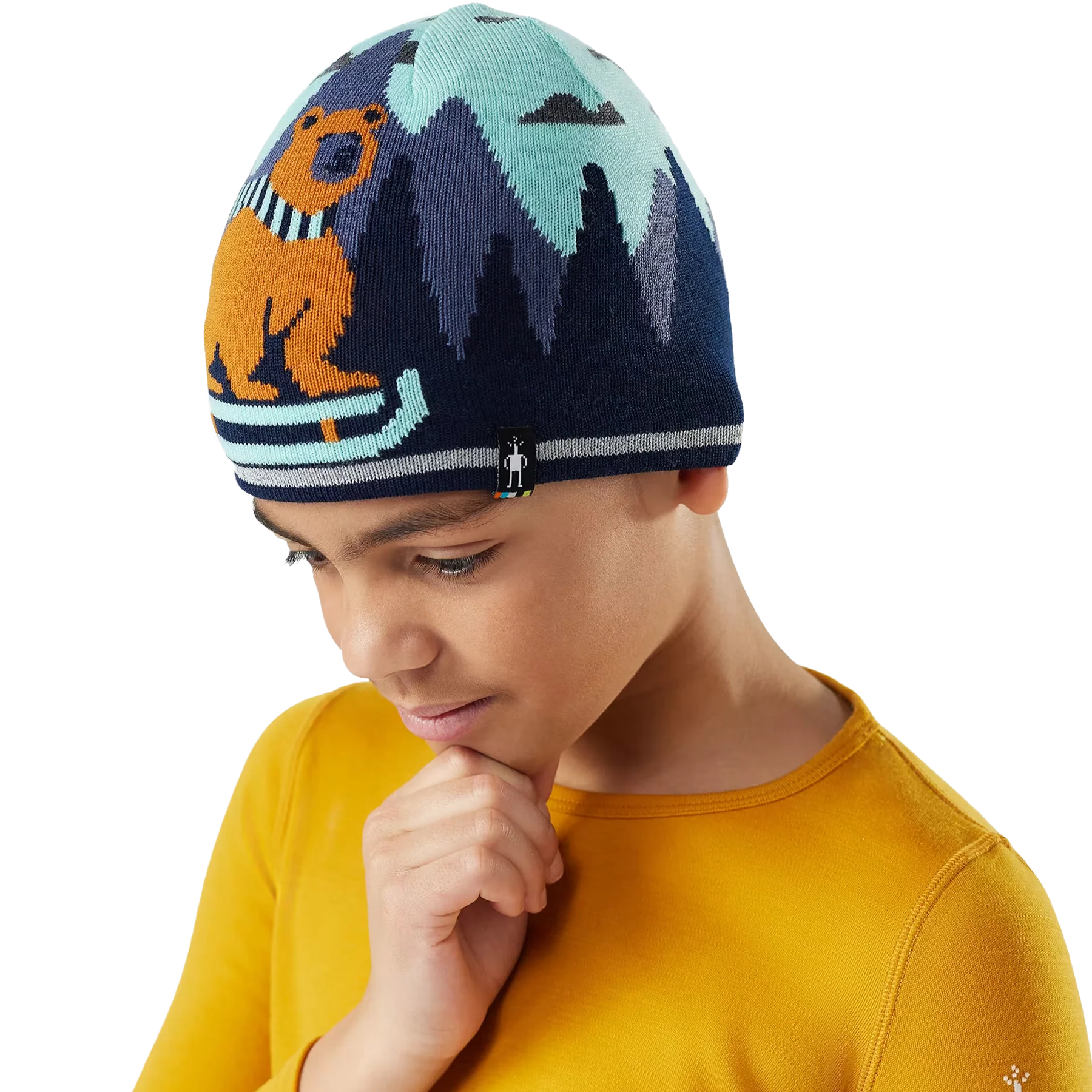 Youth Reversible Art Beanie - Image 4