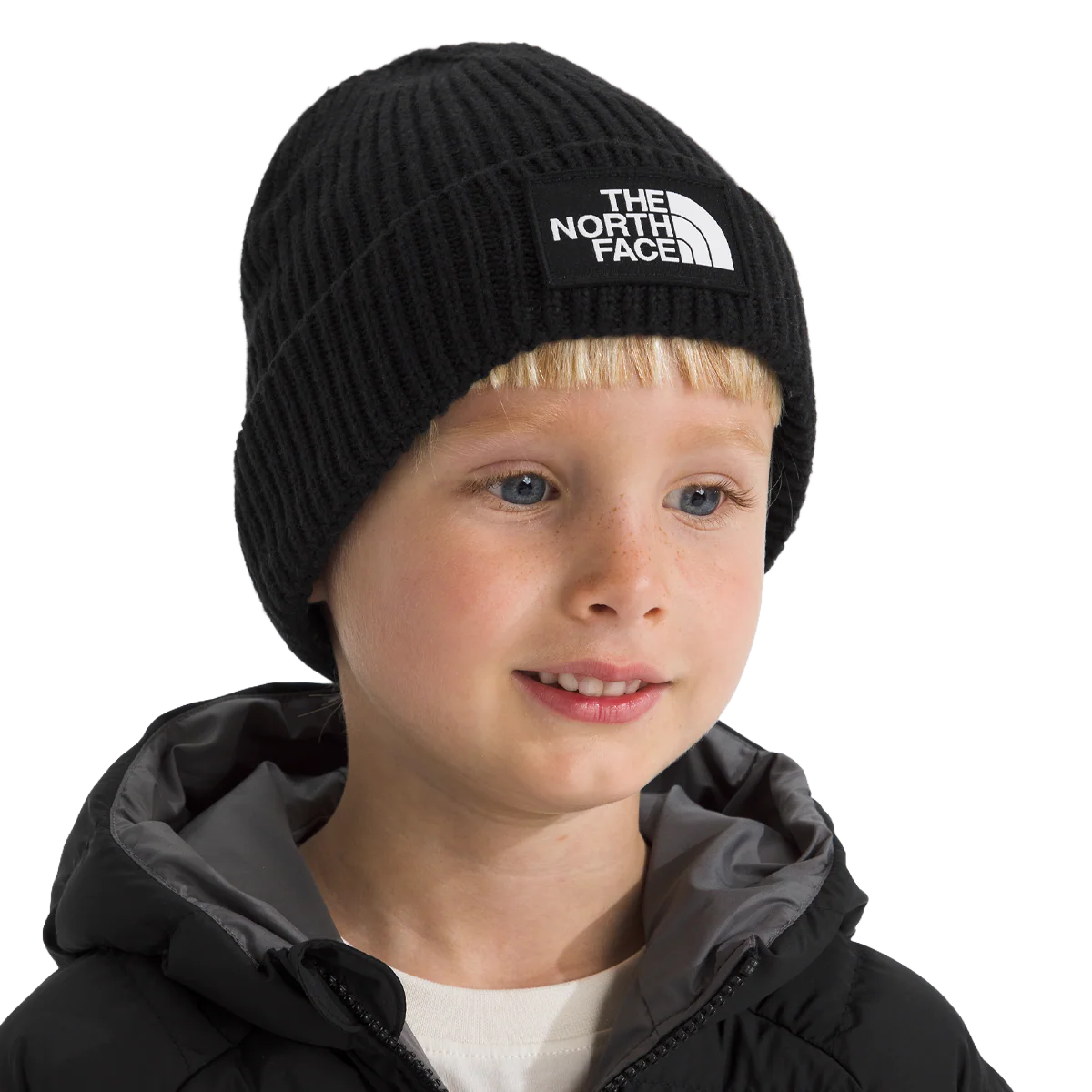 Youth TNF Logo Box Cuffed Beanie - Image 5